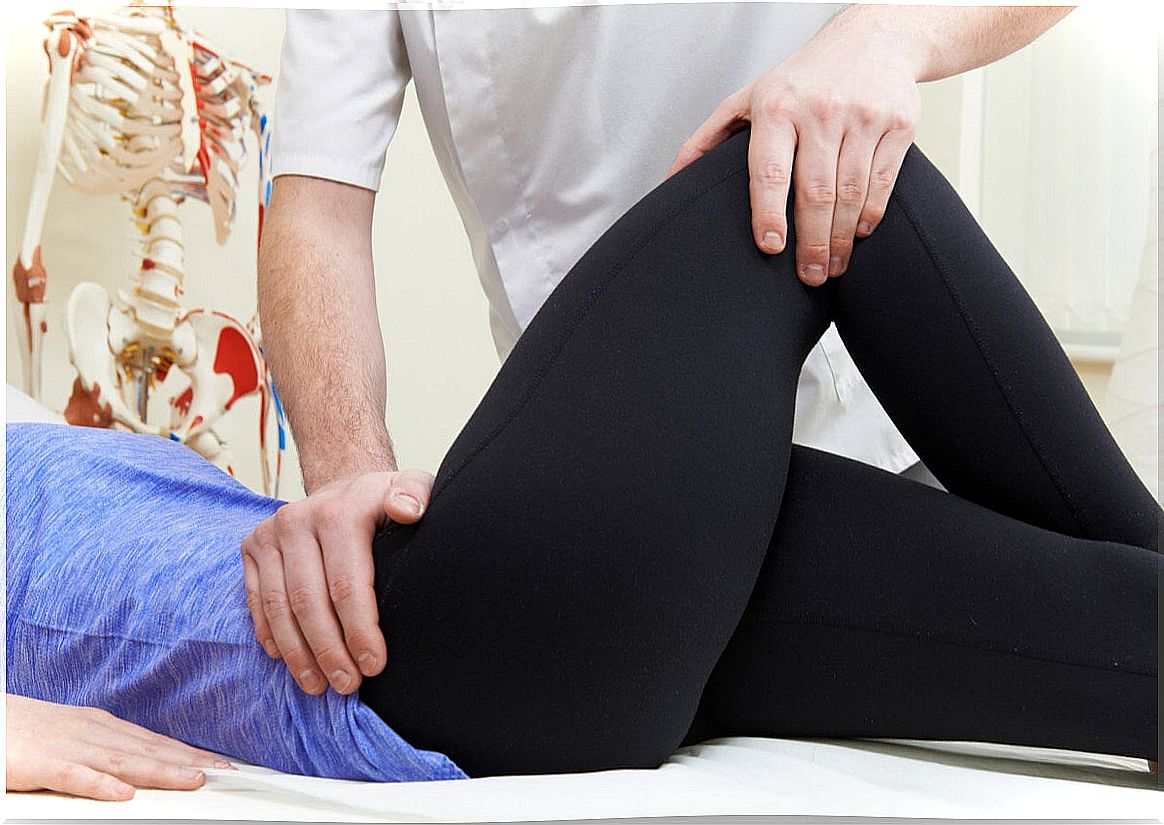 Hip physiotherapy for gluteus medius.