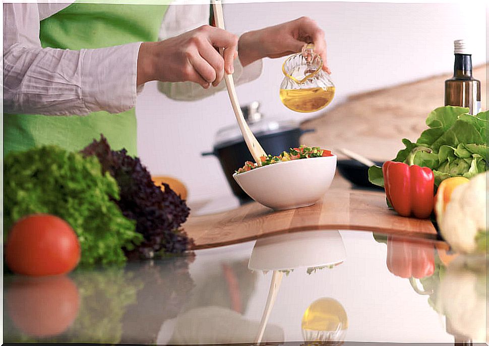 Woman cooking