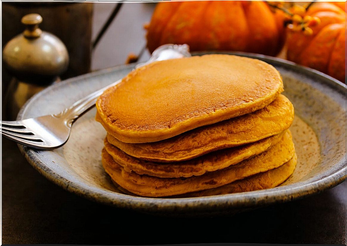 Pumpkin pancakes.