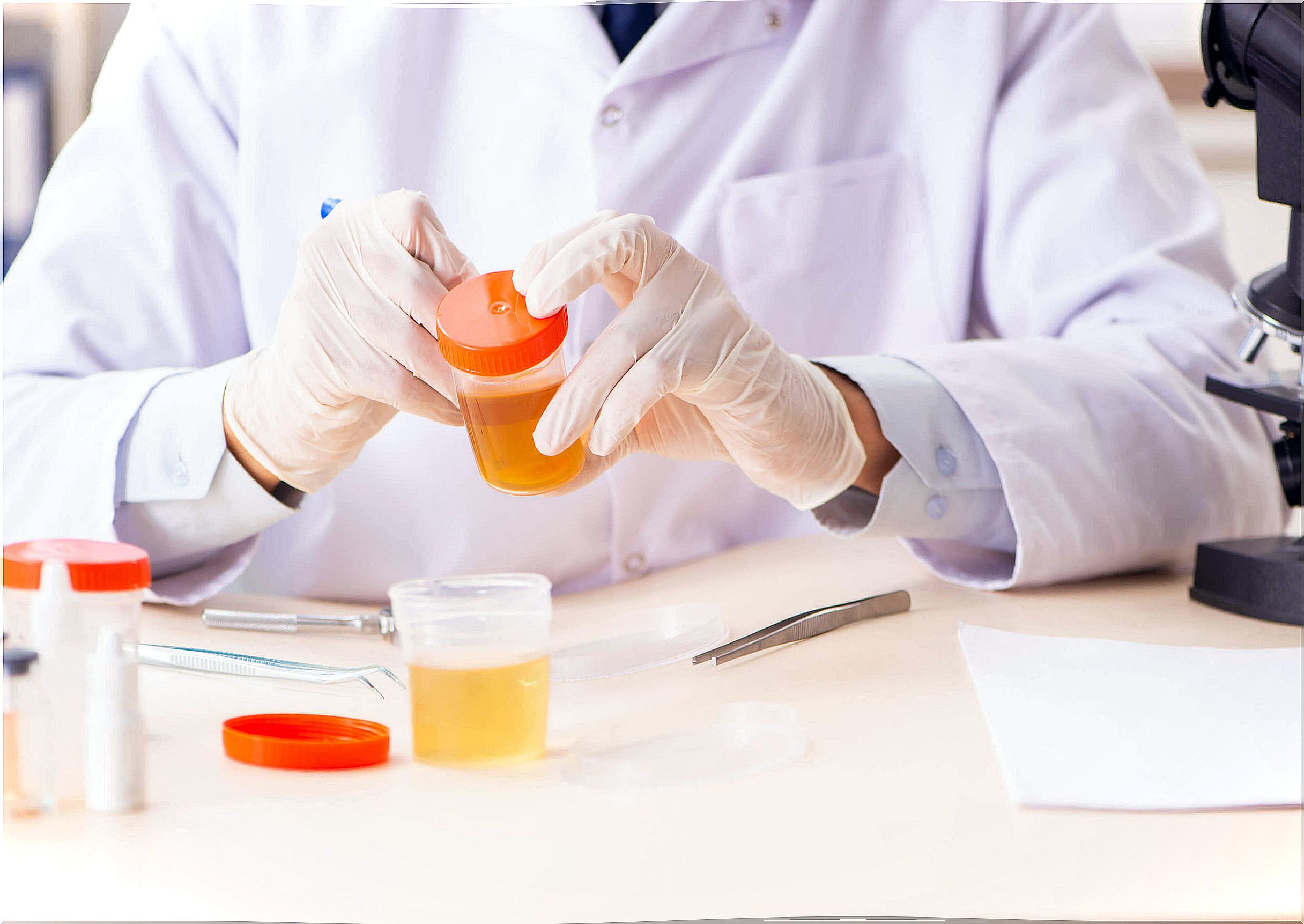 Protein in the urine is usually found with a urinalysis.